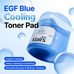 DearKlairs open tub revealing pre-soaked pads and easy access for daily use