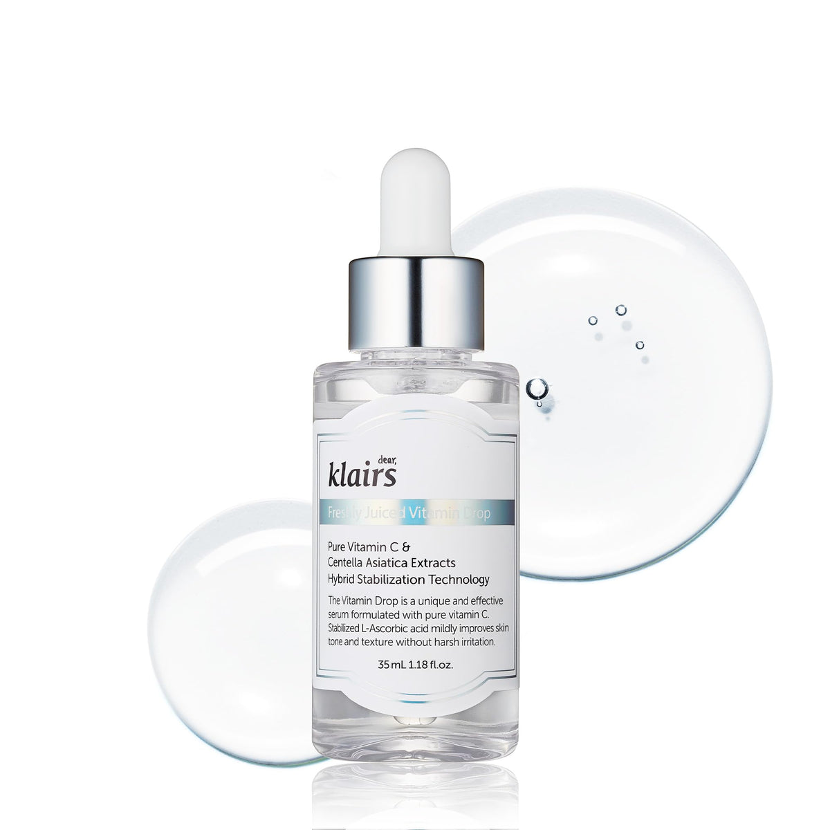 DearKlairs front bottle showing compact serum packaging and gentle formulation