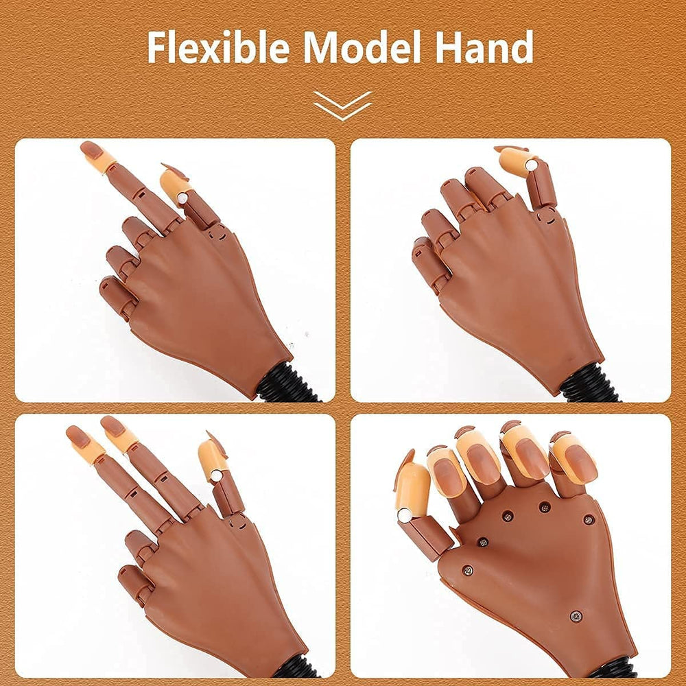 Deciniee 100 brown nail tips pack illustrating many reusable practice tips