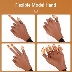 Deciniee 100 brown nail tips pack illustrating many reusable practice tips