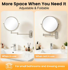DECLUTTR angled mirror rotated for side-view benefit and flexible positioning