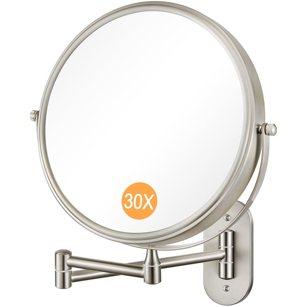 DECLUTTR front-mounted mirror showing both sides and benefit of clear full-face view