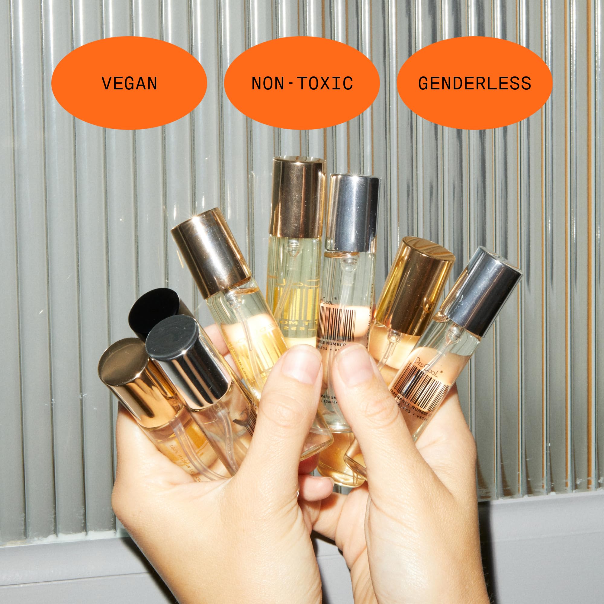 DedCool bottle among travel essentials demonstrating on-the-go refresh practicality