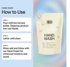 DedCool hand dispensing refill into a pump highlighting convenient refill use