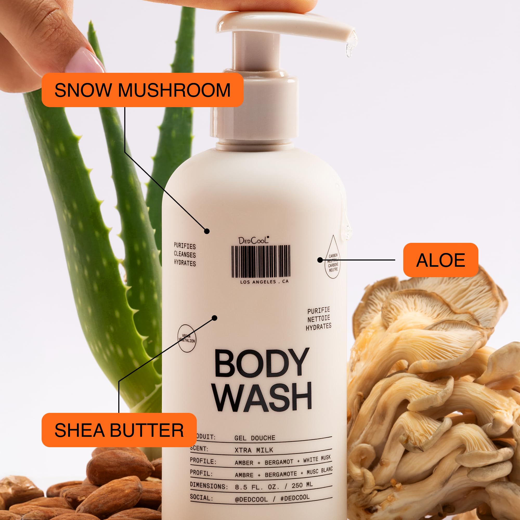 DedCool product label and ingredients emphasizing clean formulation