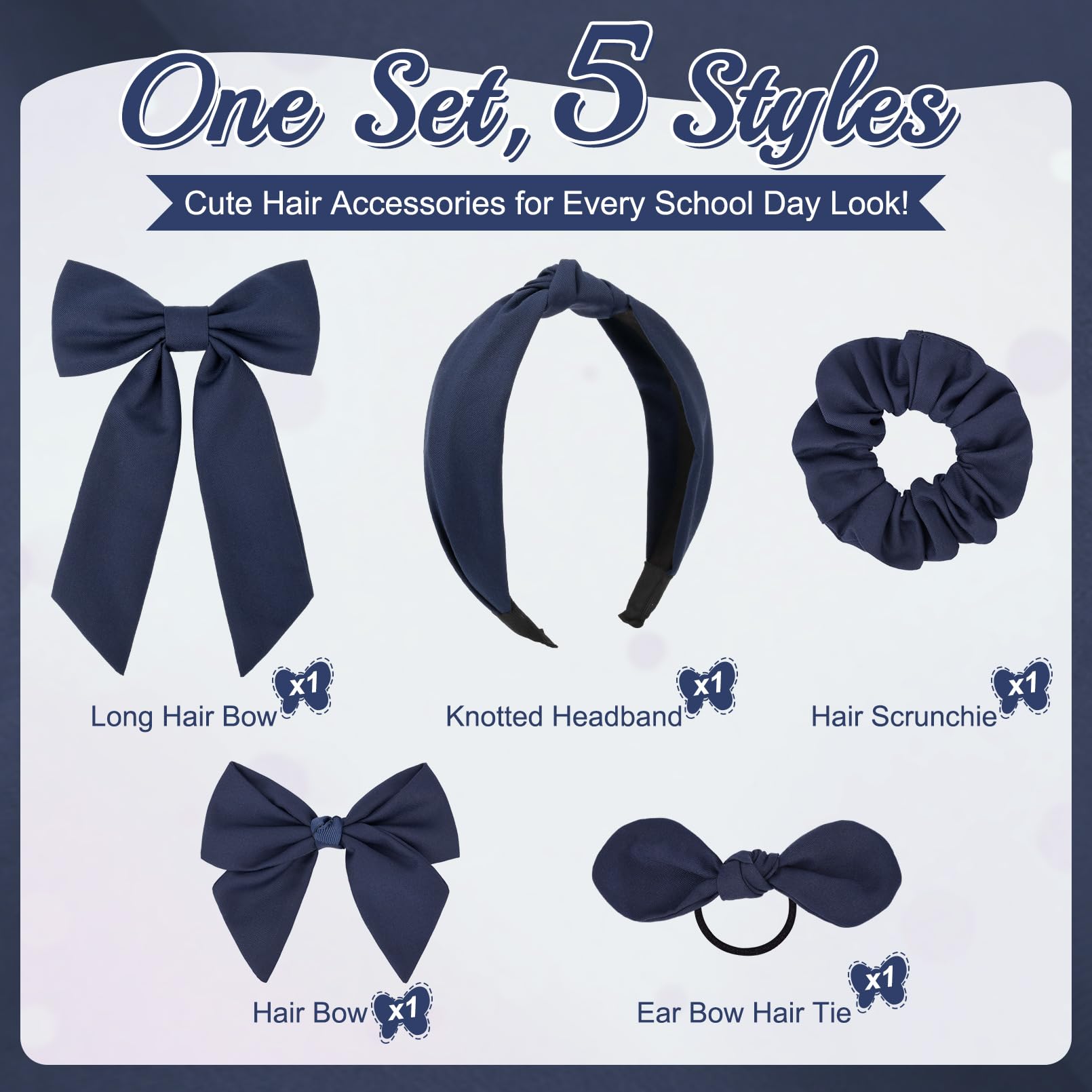 DEEKA detailed view of long-tail bow plaid pattern adding polished school style