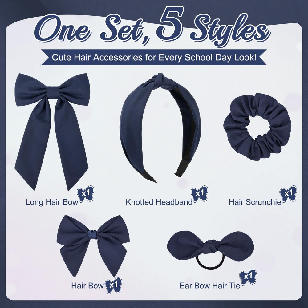 DEEKA detailed view of long-tail bow plaid pattern adding polished school style