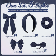 DEEKA detailed view of long-tail bow plaid pattern adding polished school style