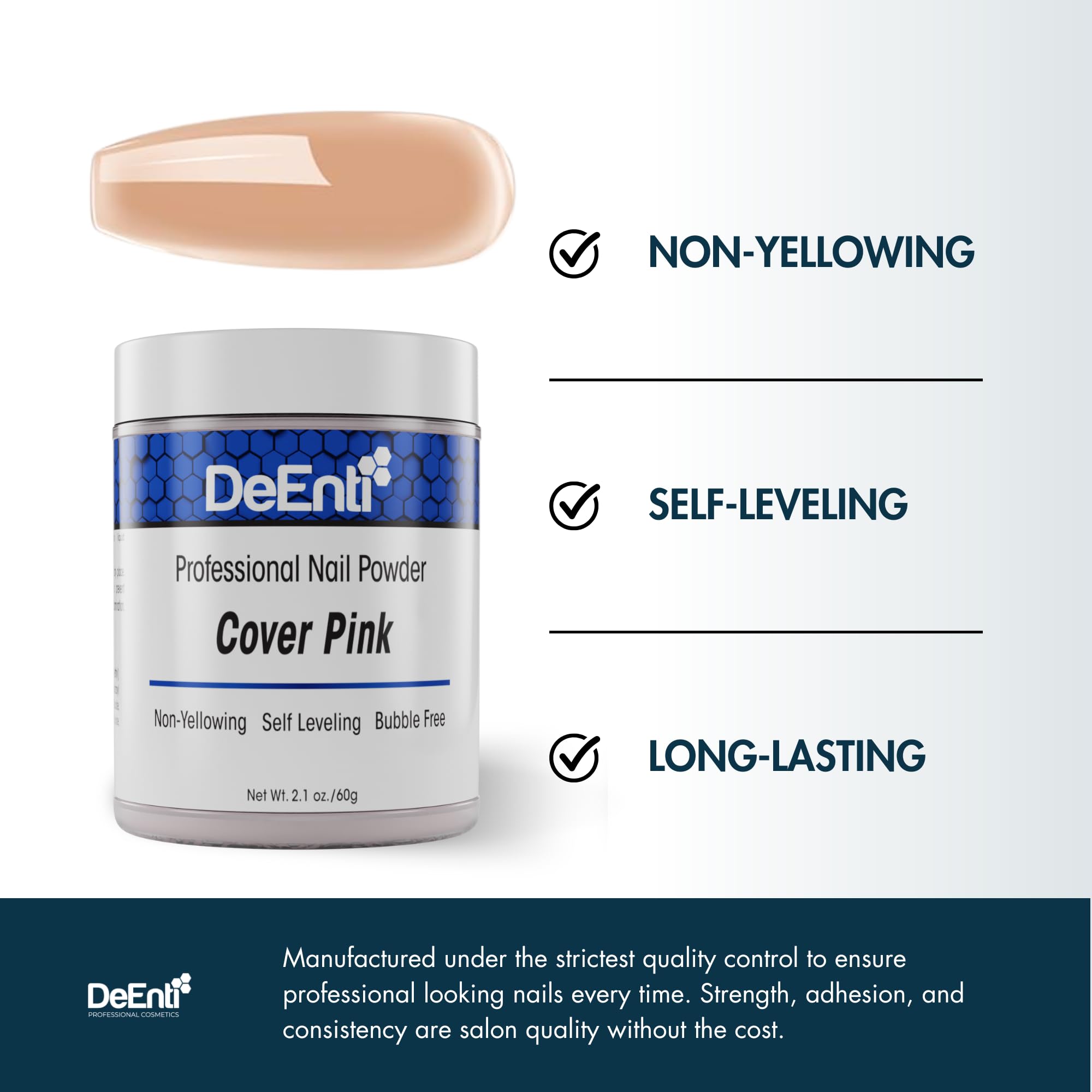 DeEnti powder close-up texture showing smooth, non-clumping particles for easy application
