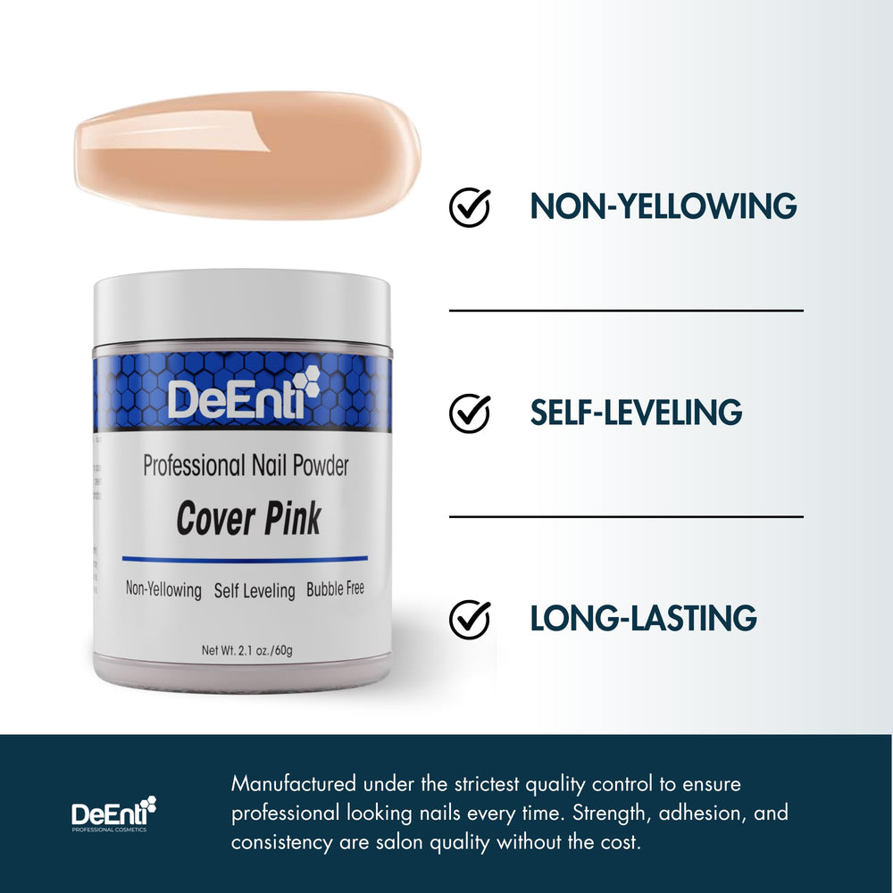 DeEnti powder close-up texture showing smooth, non-clumping particles for easy application
