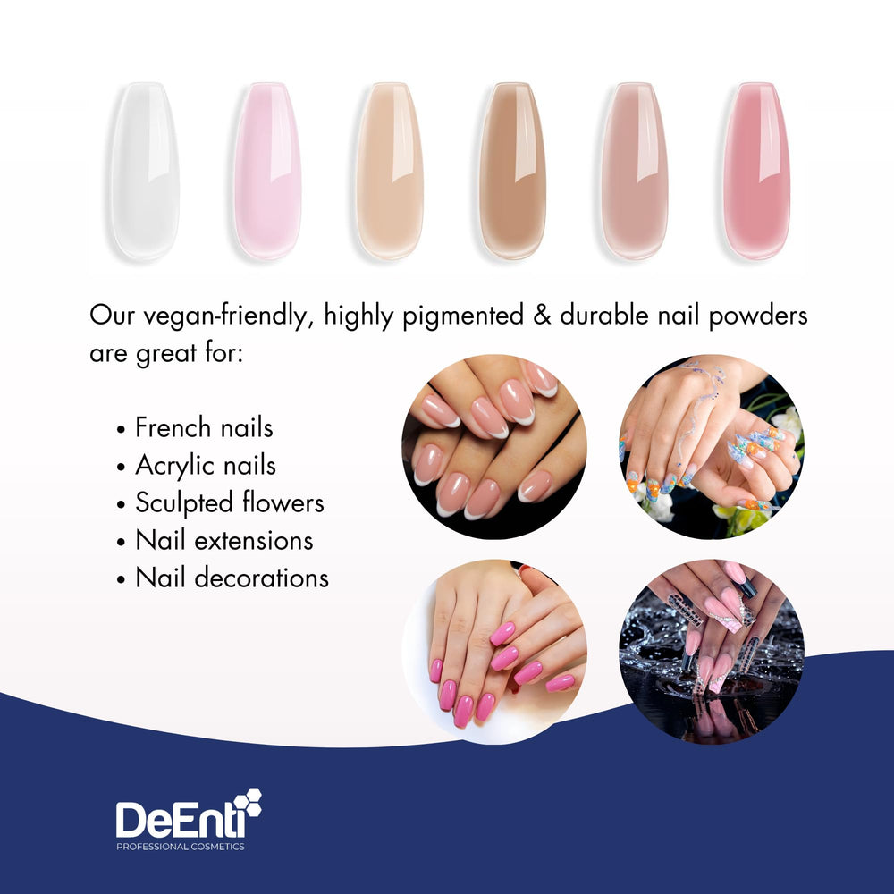 DeEnti label detail focusing on product name and professional quality assurances