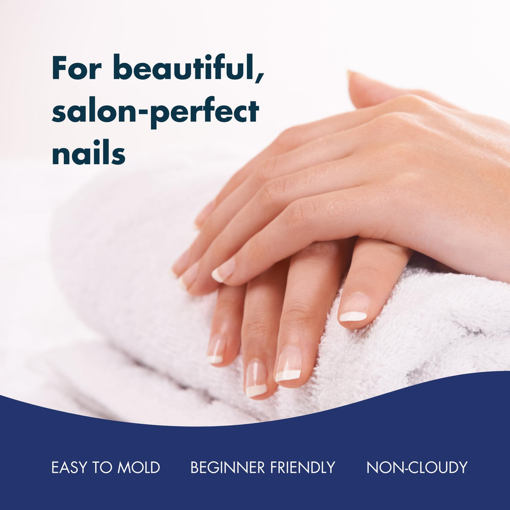 Applied DeEnti powder on tip demonstrating clean sculpting and shape benefit