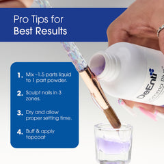 DeEnti Nomma Plus bead on acrylic brush showing smooth bead formation benefit