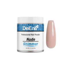 DeEnterprises jar front view showing brand and clear nude powder benefit clarity