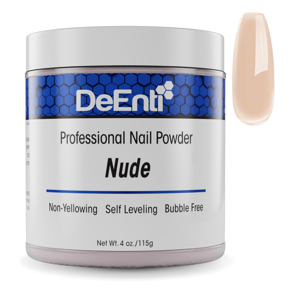 DeEnti nude 4oz front packaging showing professional finish