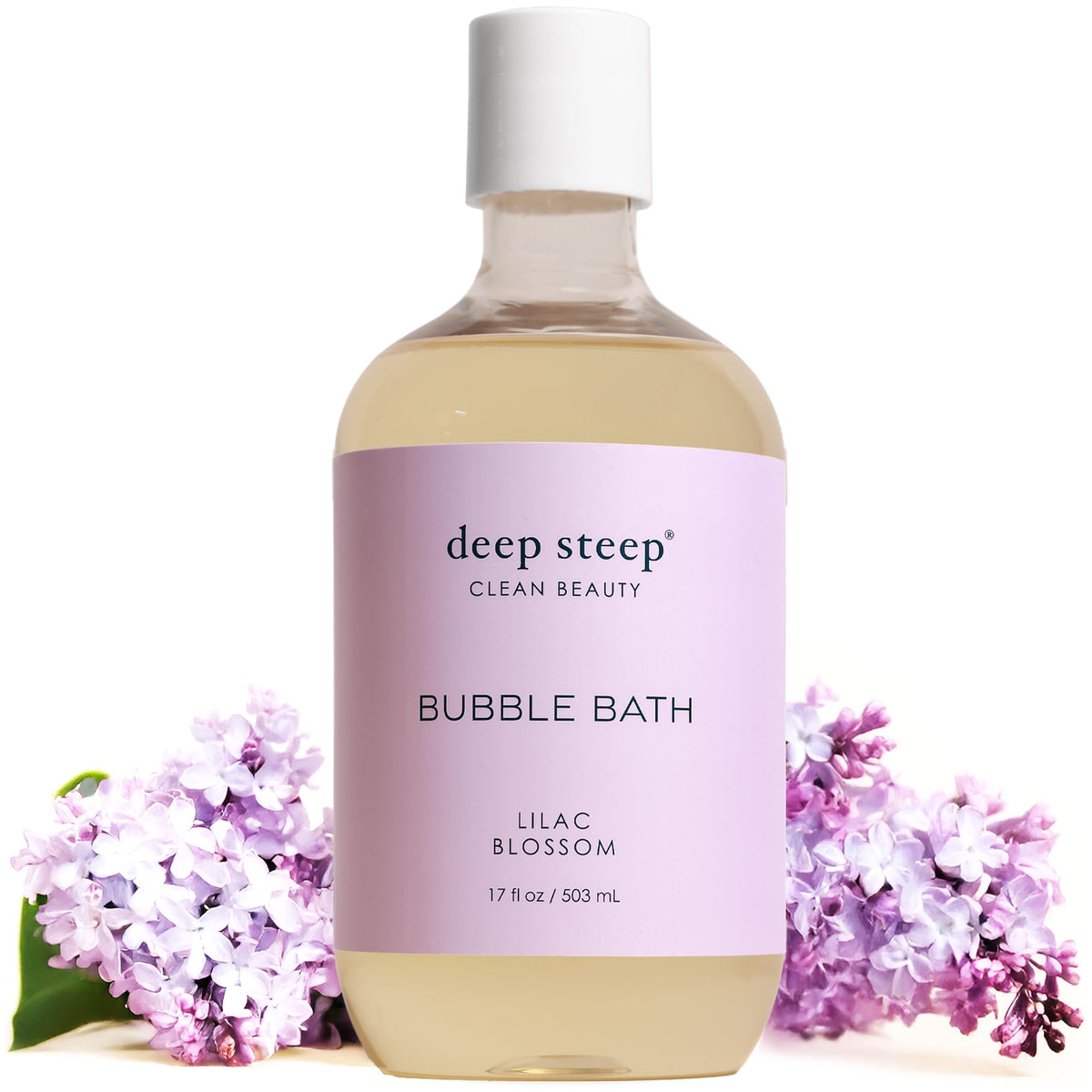 Deep Steep front packaging showing 17oz bottle and relaxing benefit