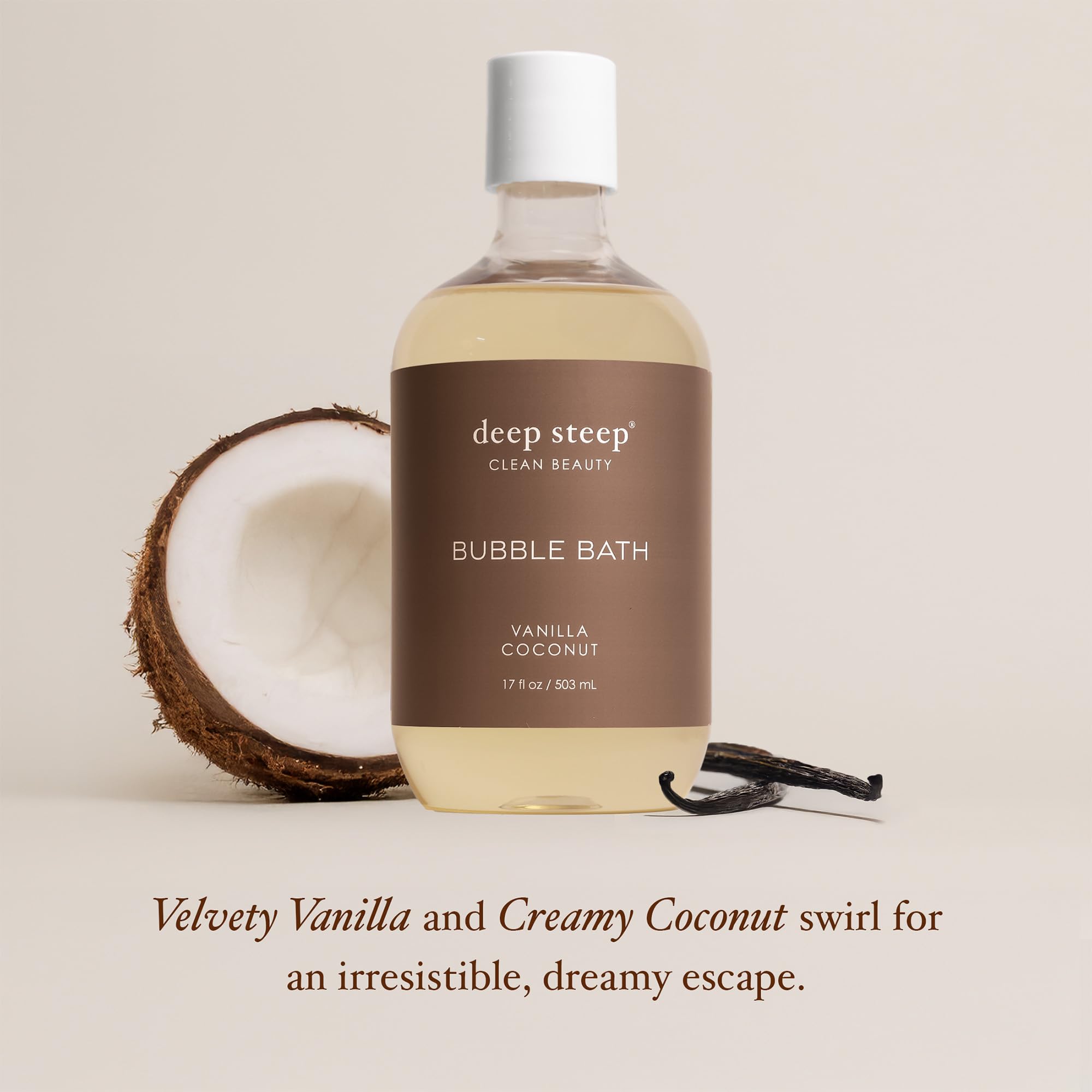 Deep Steep creamy foam close-up illustrating rich bubbles and scent