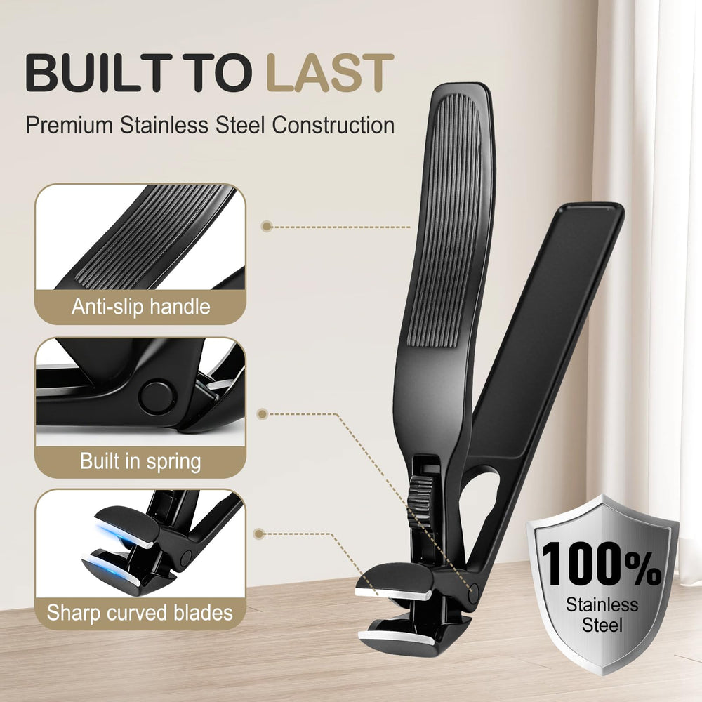 Deepfeel built-in nail catcher containing trimmings for less mess