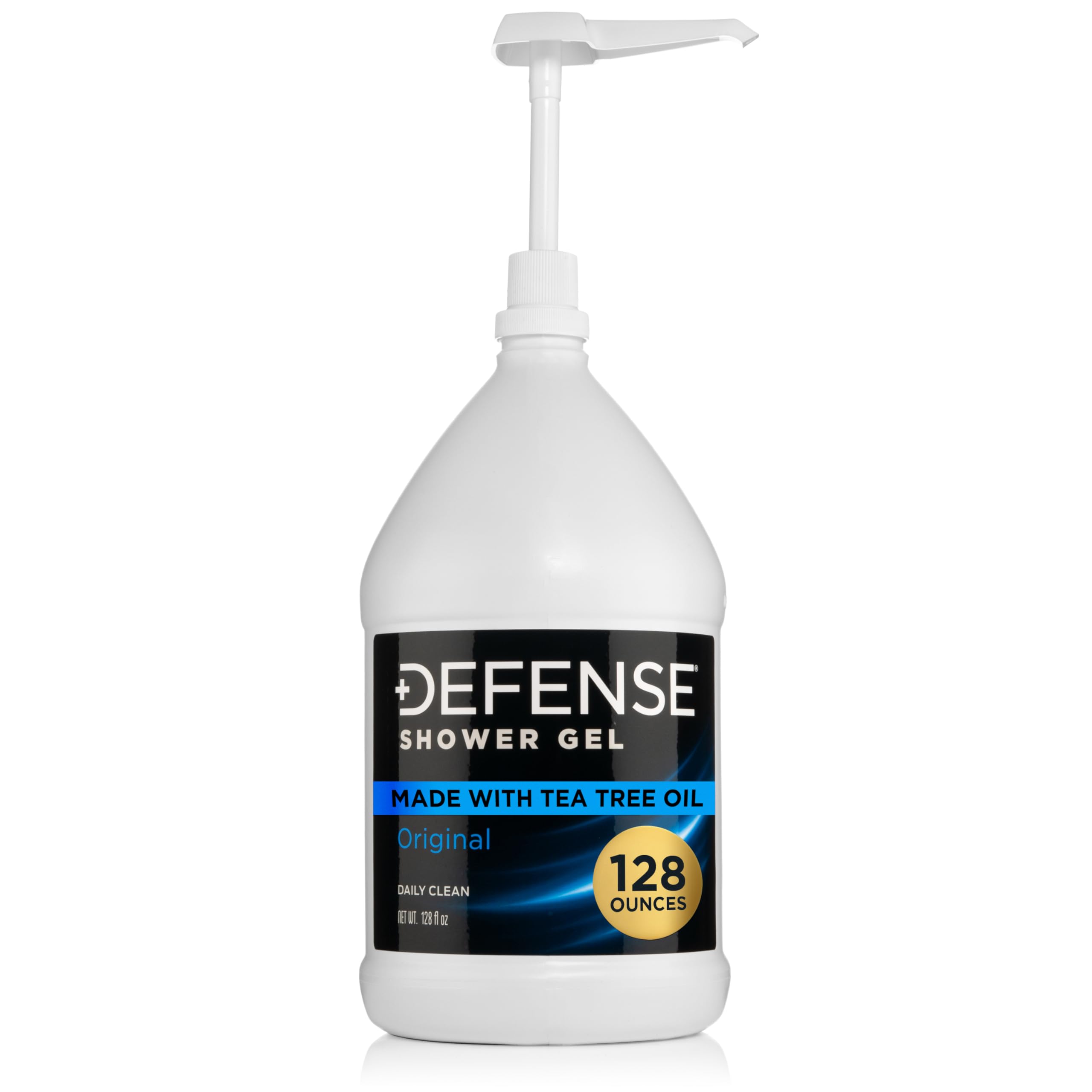 Defense Soap front jug showing label and volume for bulk use