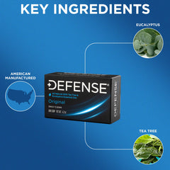 Defense Soap close-up of bar texture highlighting durability and fine milling