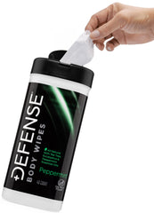 Defense Soap front packaging showing peppermint and tea tree benefits