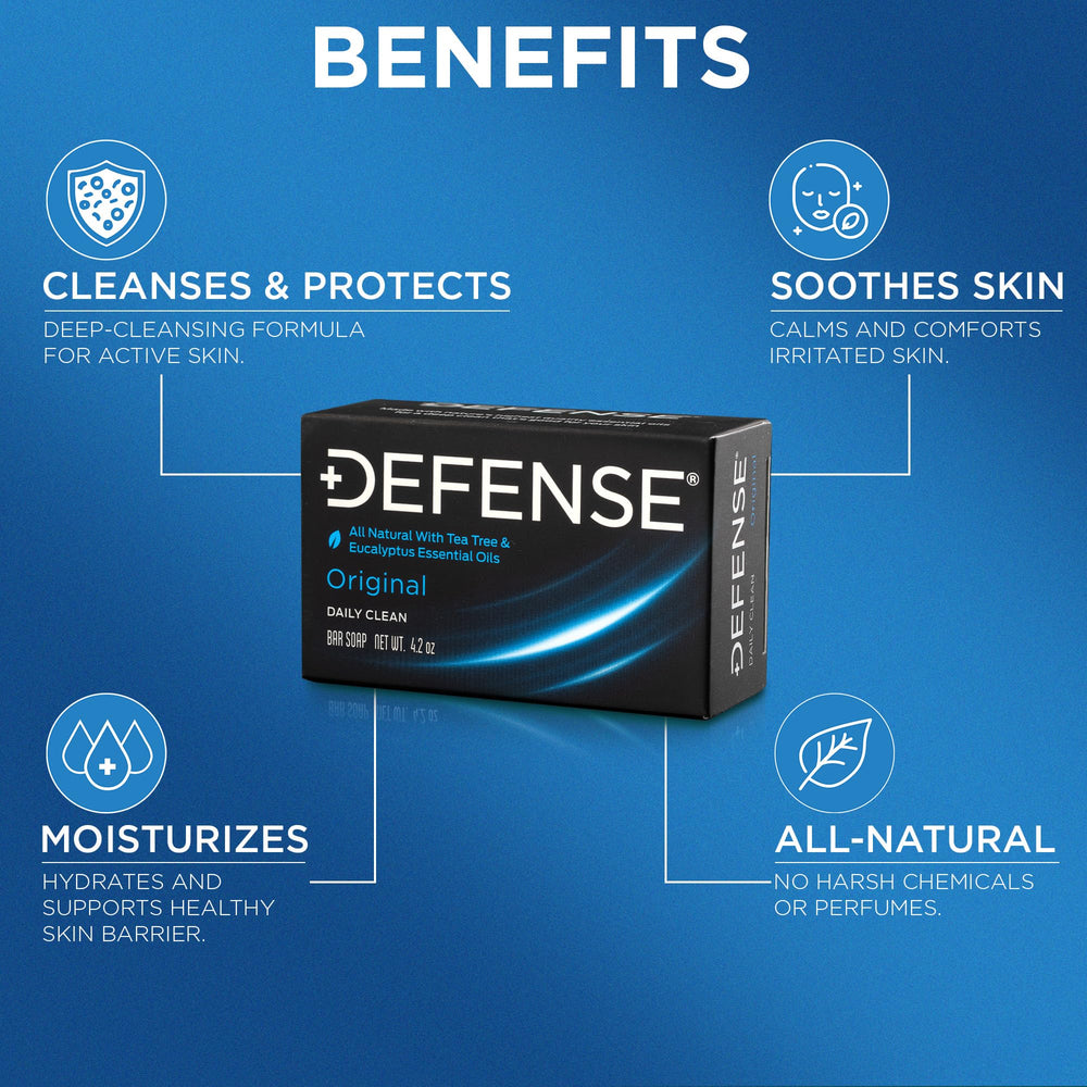 Defense Soap rich lather in hand demonstrating fast rinsing and clean feel