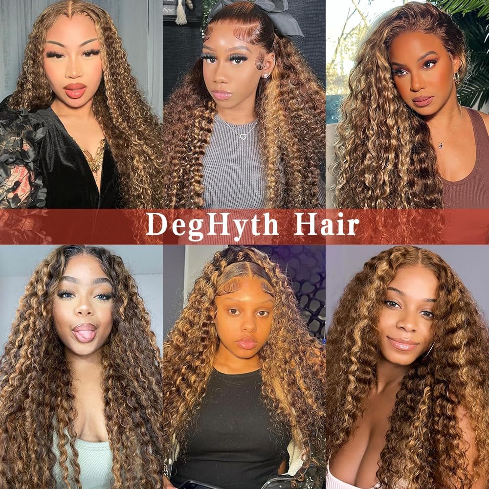 DegHyth model wearing 30-inch wig showing length and volume