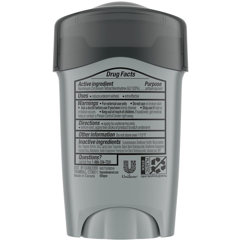 Degree deodorant stick being applied underarm demonstrating effective sweat control