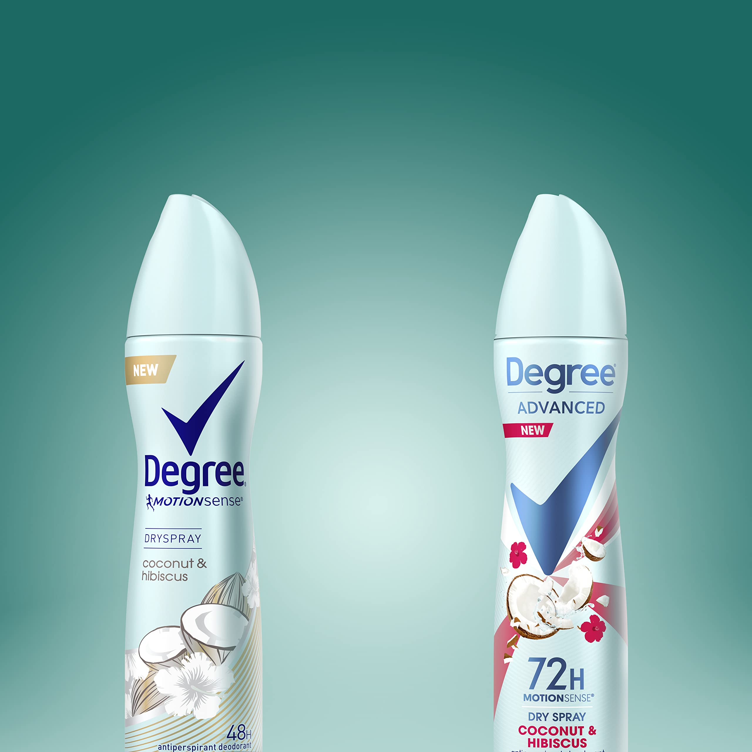 Degree coconut & hibiscus recyclable aluminum mark promoting sustainability