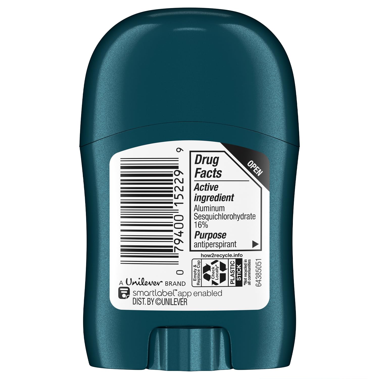 Degree single Cool Rush mini stick closed, compact and travel-ready benefit
