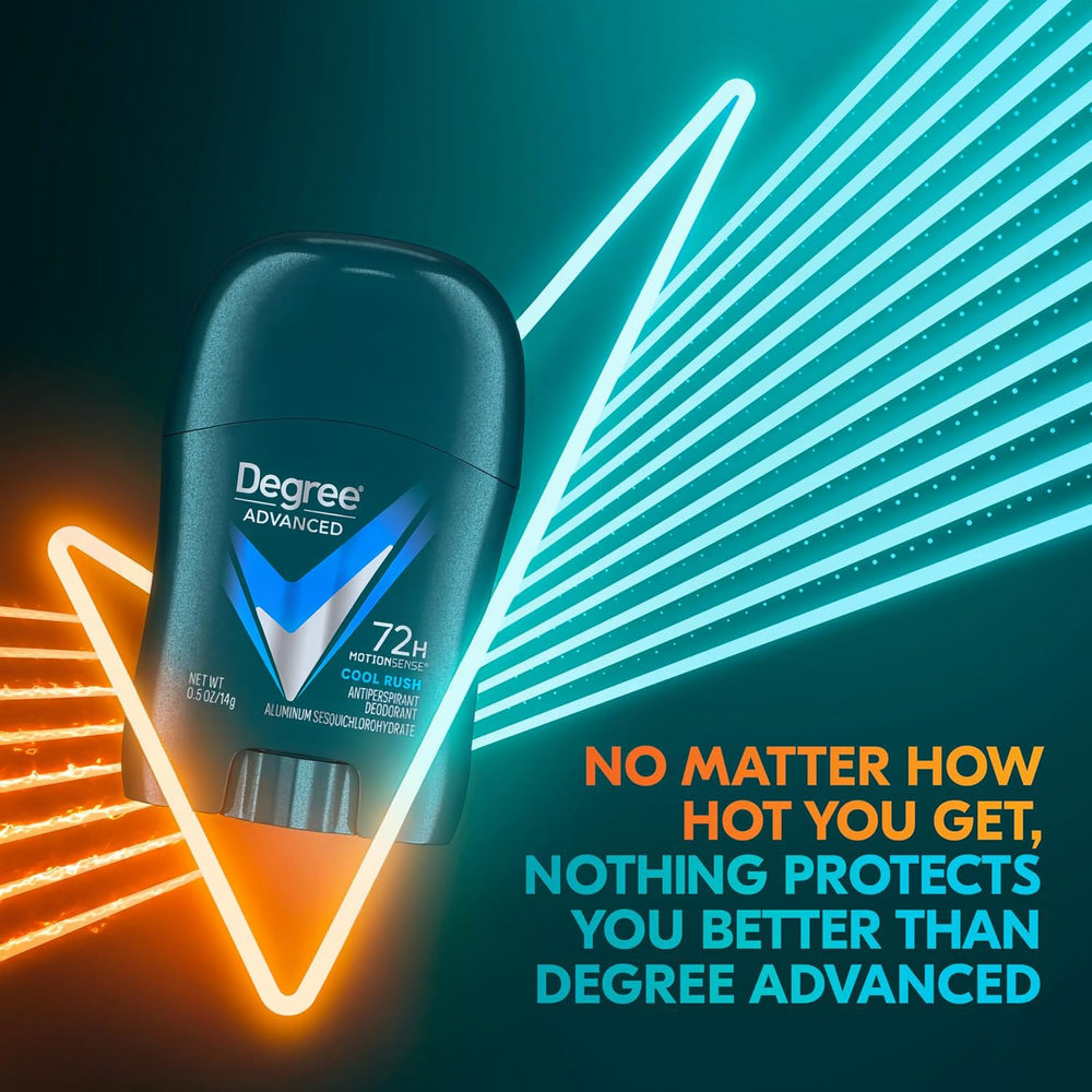 Degree Cool Rush travel stick beside keys showing compact, portable convenience
