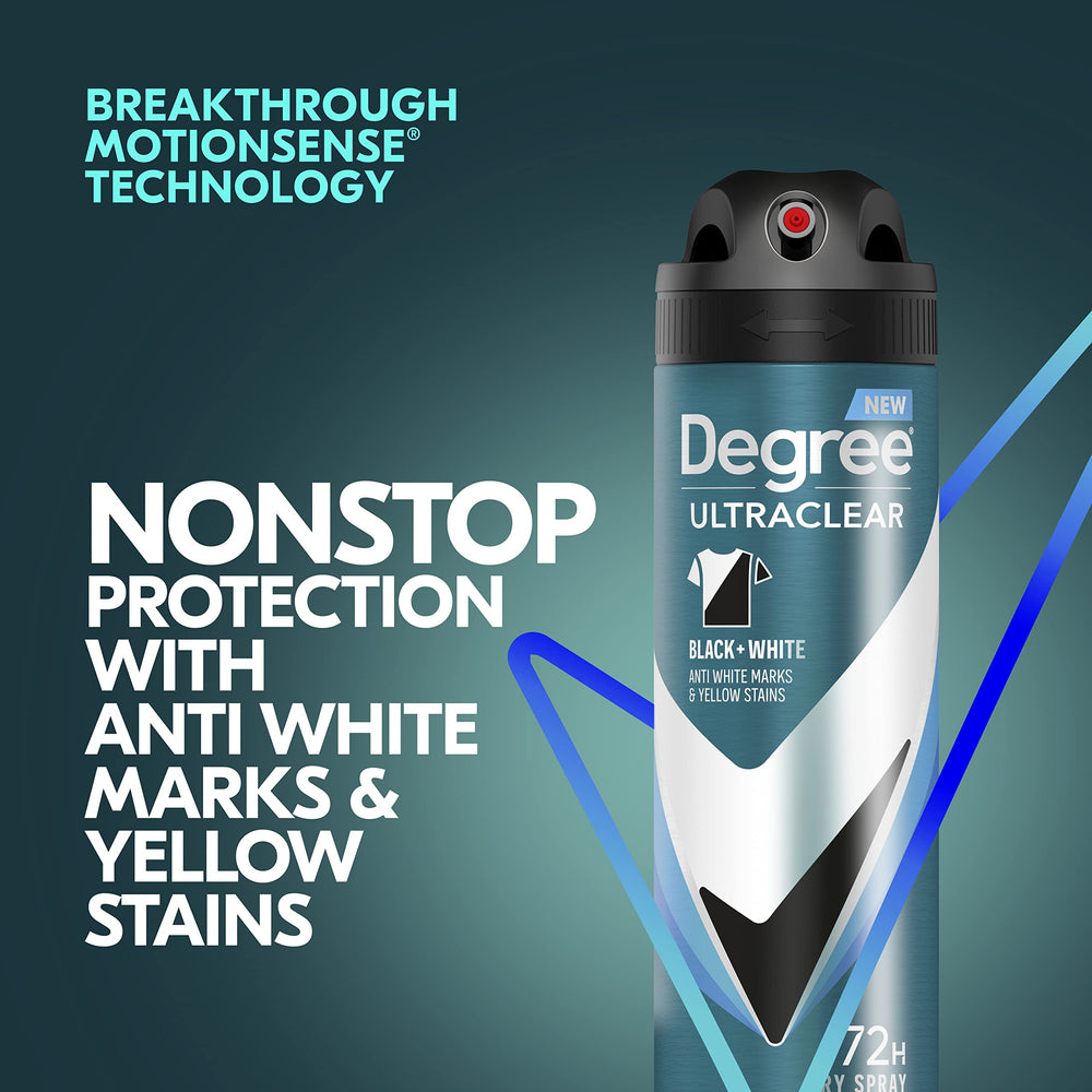 Degree application underarm showing quick-dry confidence benefit