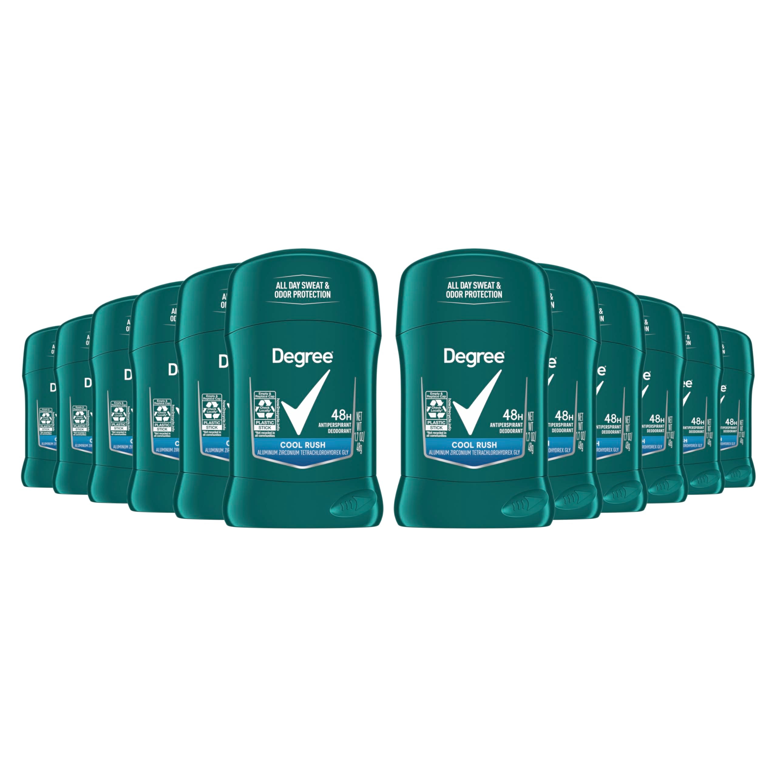 Degree front packaging showing product name and benefits for quick identification