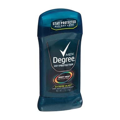 DEGREE men back label close-up showing directions and benefits