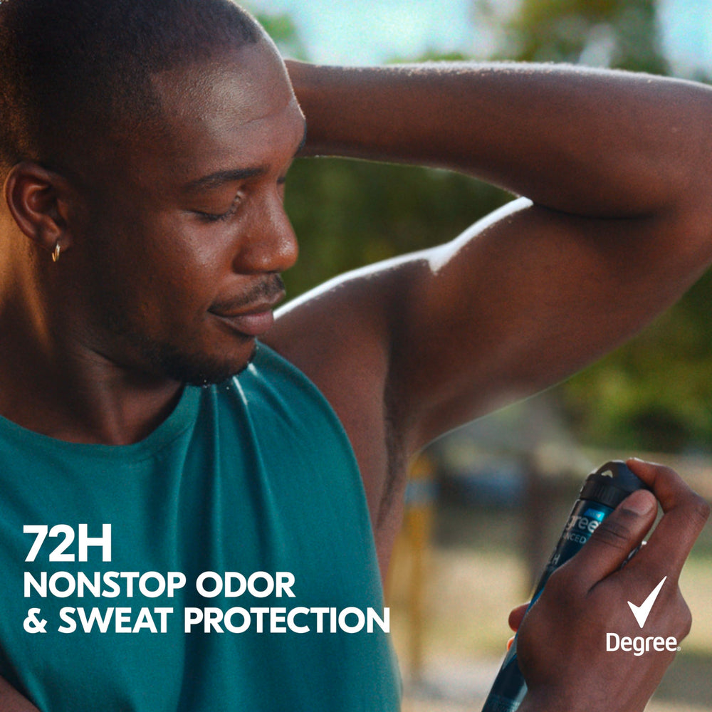 Degree four-pack laid out highlighting value and reliable 72-hour protection