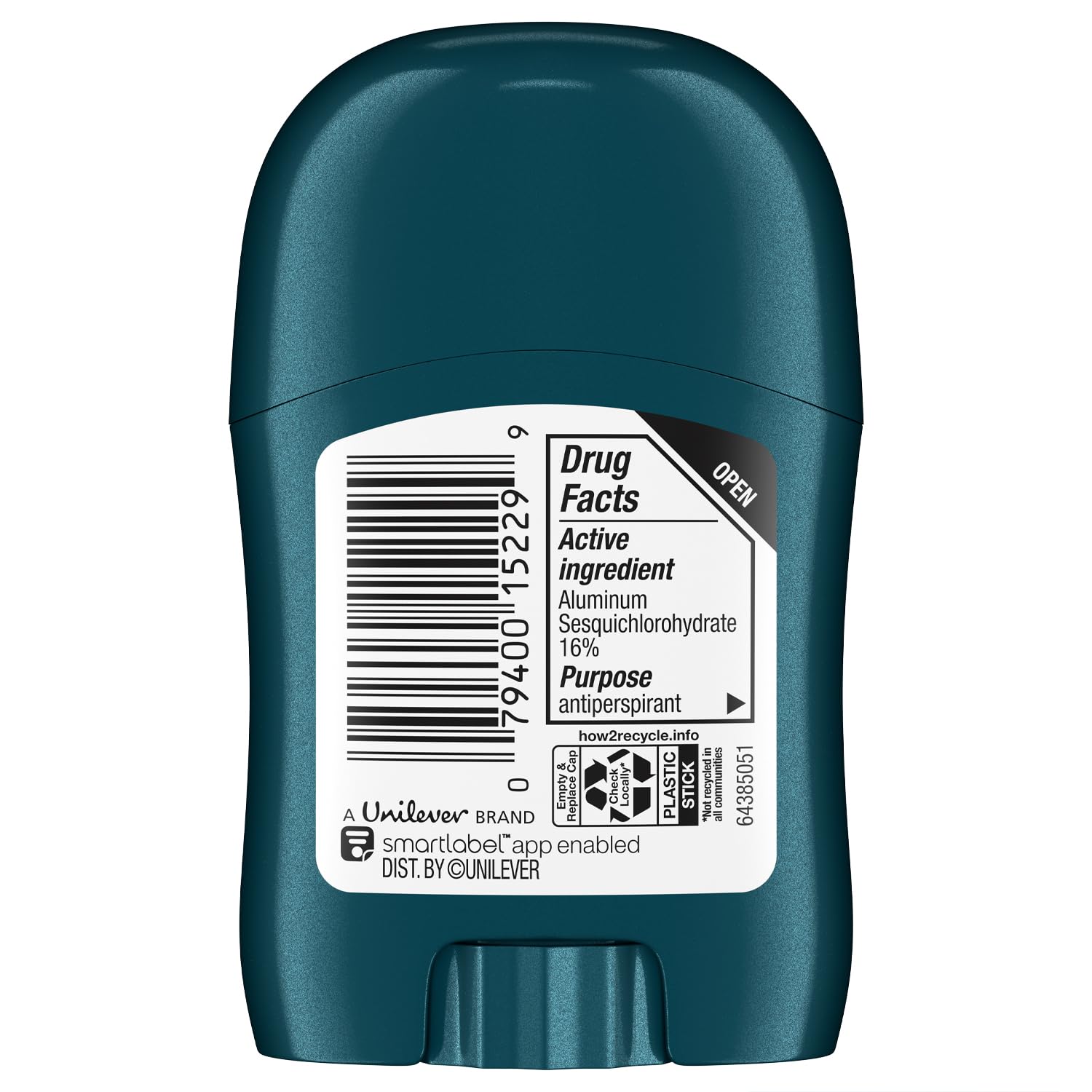 Degree mini stick close-up showing product texture and easy, mess-free application benefit