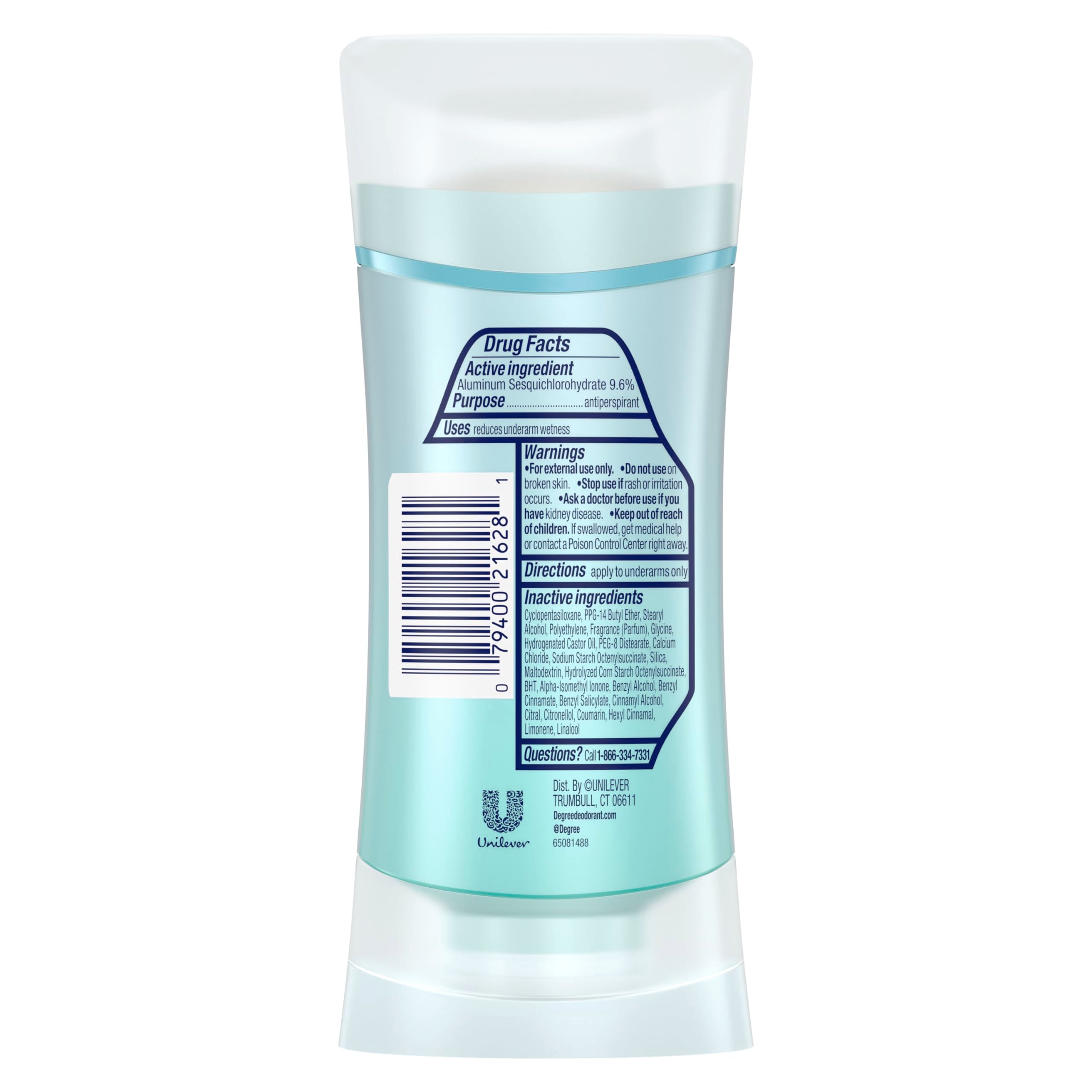 Degree Pure Clean stick open top displaying smooth applicator and easy use