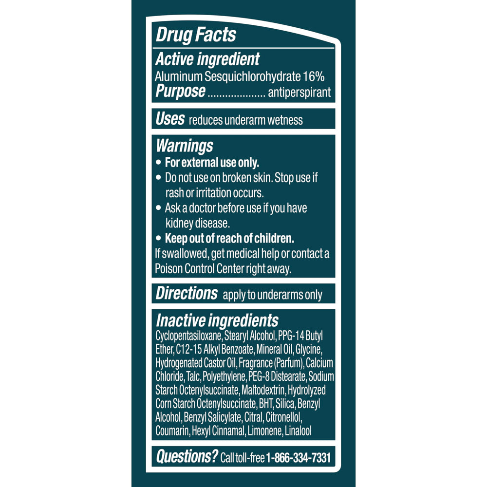 Degree packaging label close-up showing recyclable design and eco-conscious choice