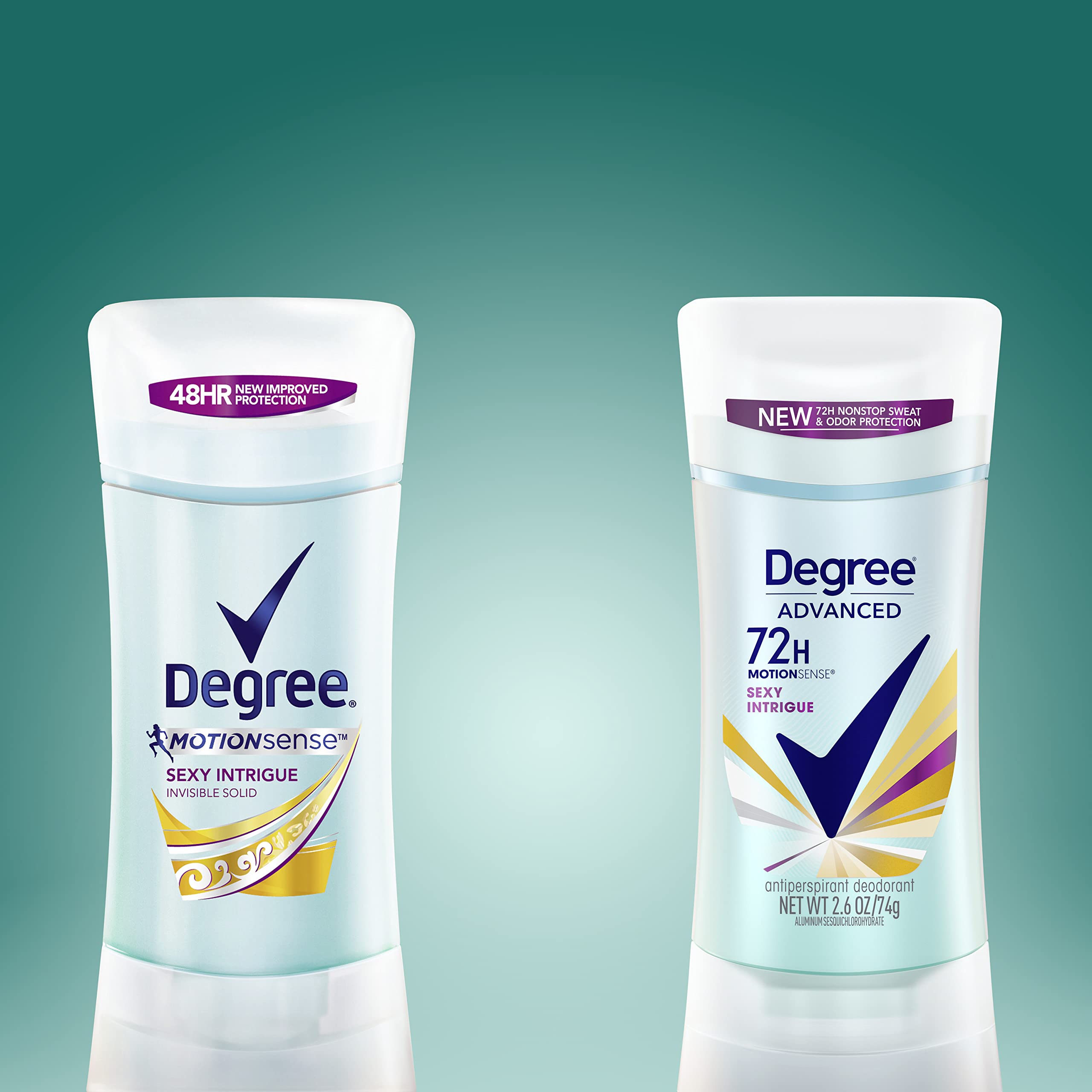 Degree product next to a ruler showing 2.6 oz scale and portability