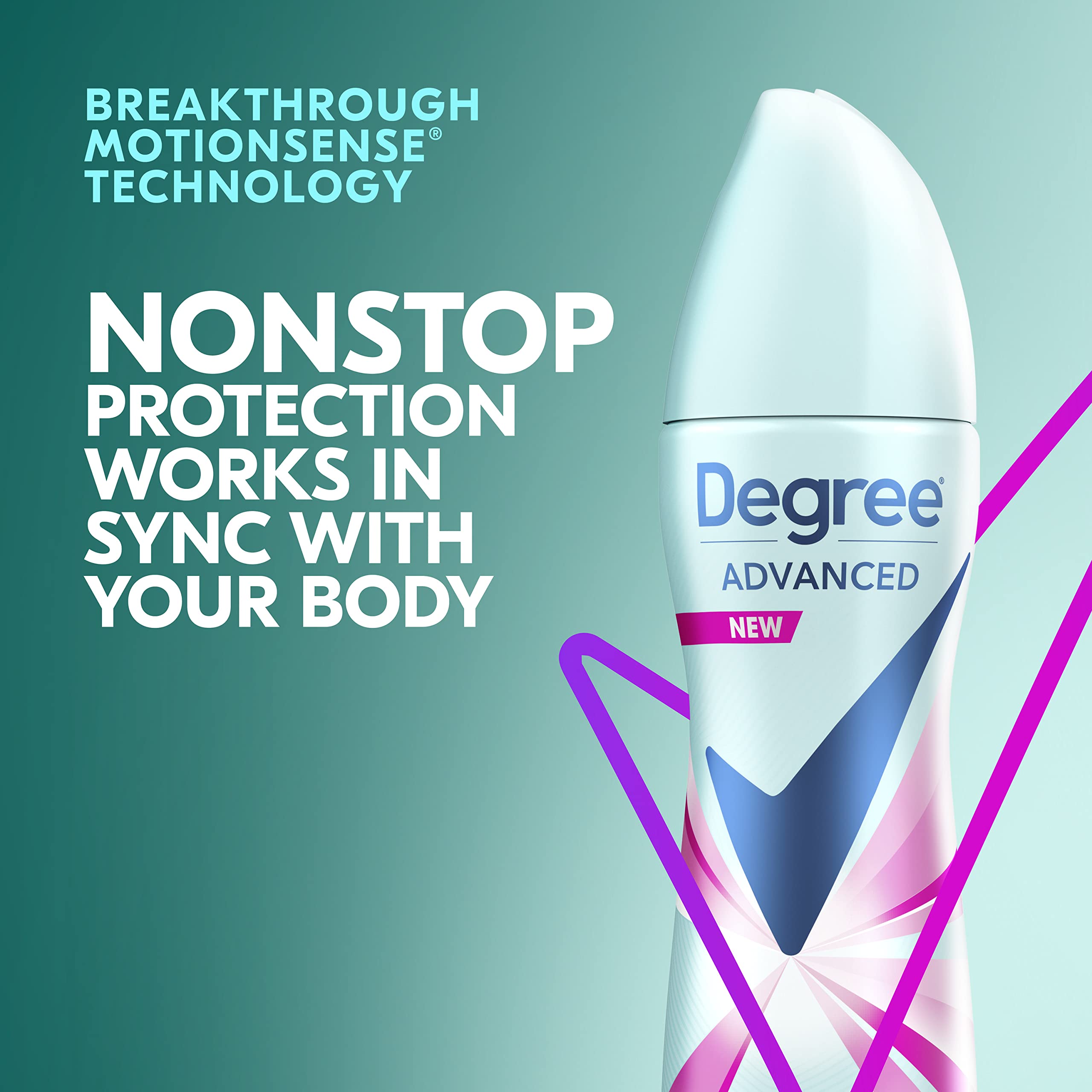 Degree MotionSense graphic illustrating fragrance release when you move