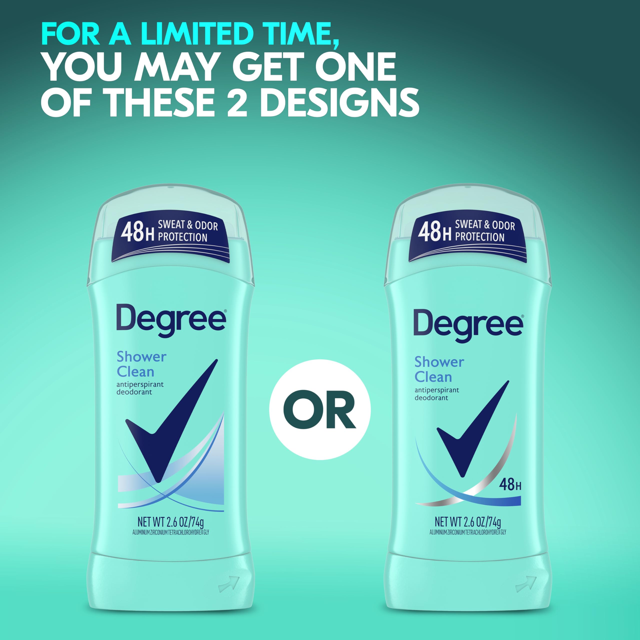 Degree antiperspirant opened and twisted up for easy application benefit