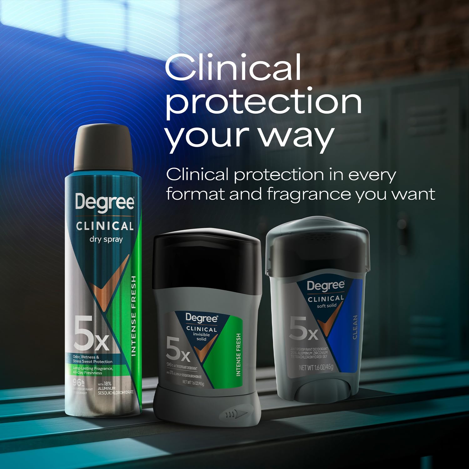 Degree travel pouch with deodorant showing compact storage and on-the-go freshness