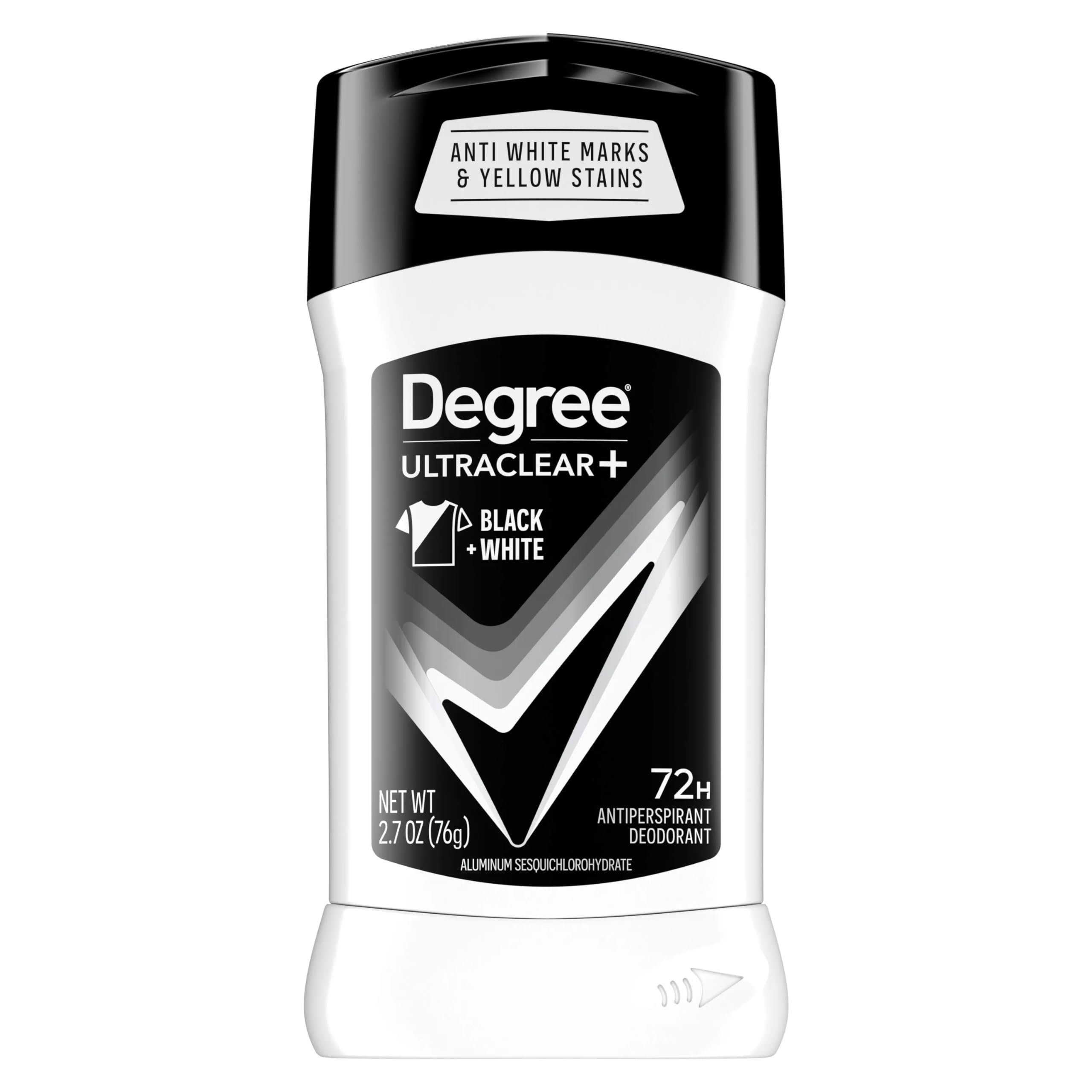 Degree Ultra Clear pack front view showing four 2.7 oz sticks and clear protection benefit