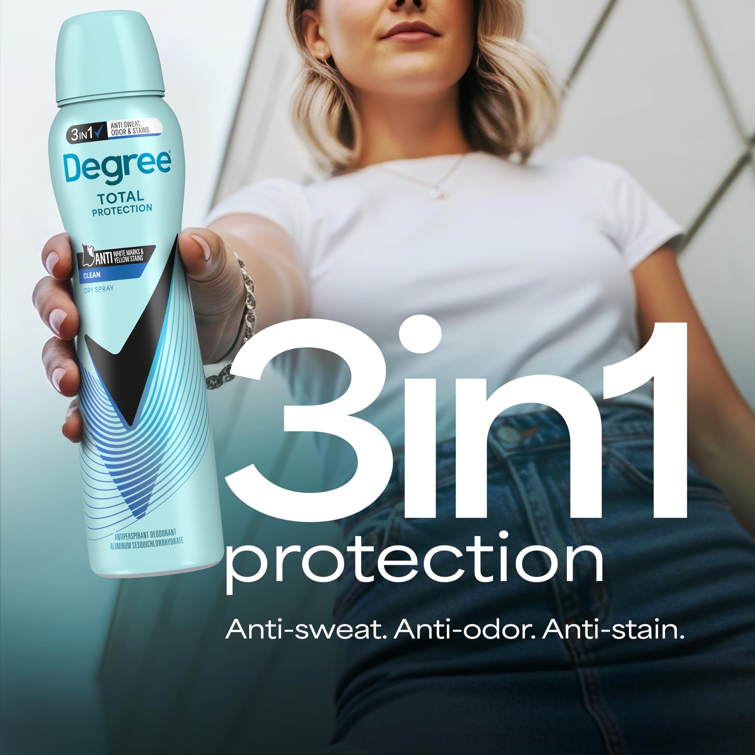 Degree protecting a black shirt from white marks for confident wardrobe wear