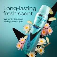 Fine mist from Degree UltraClear dry spray, quick-drying coverage benefit