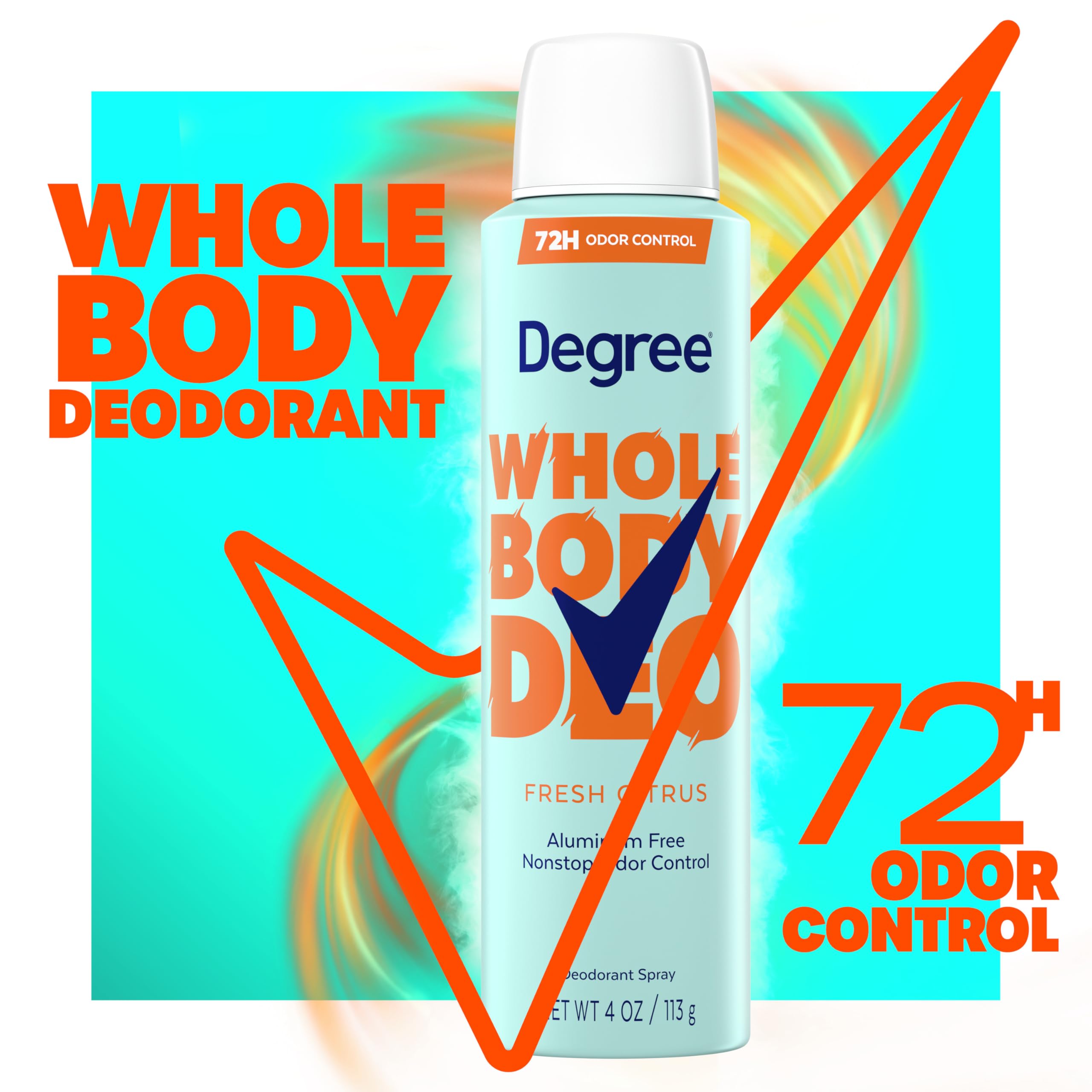 Degree applied to underarm demonstrating odor control confidence