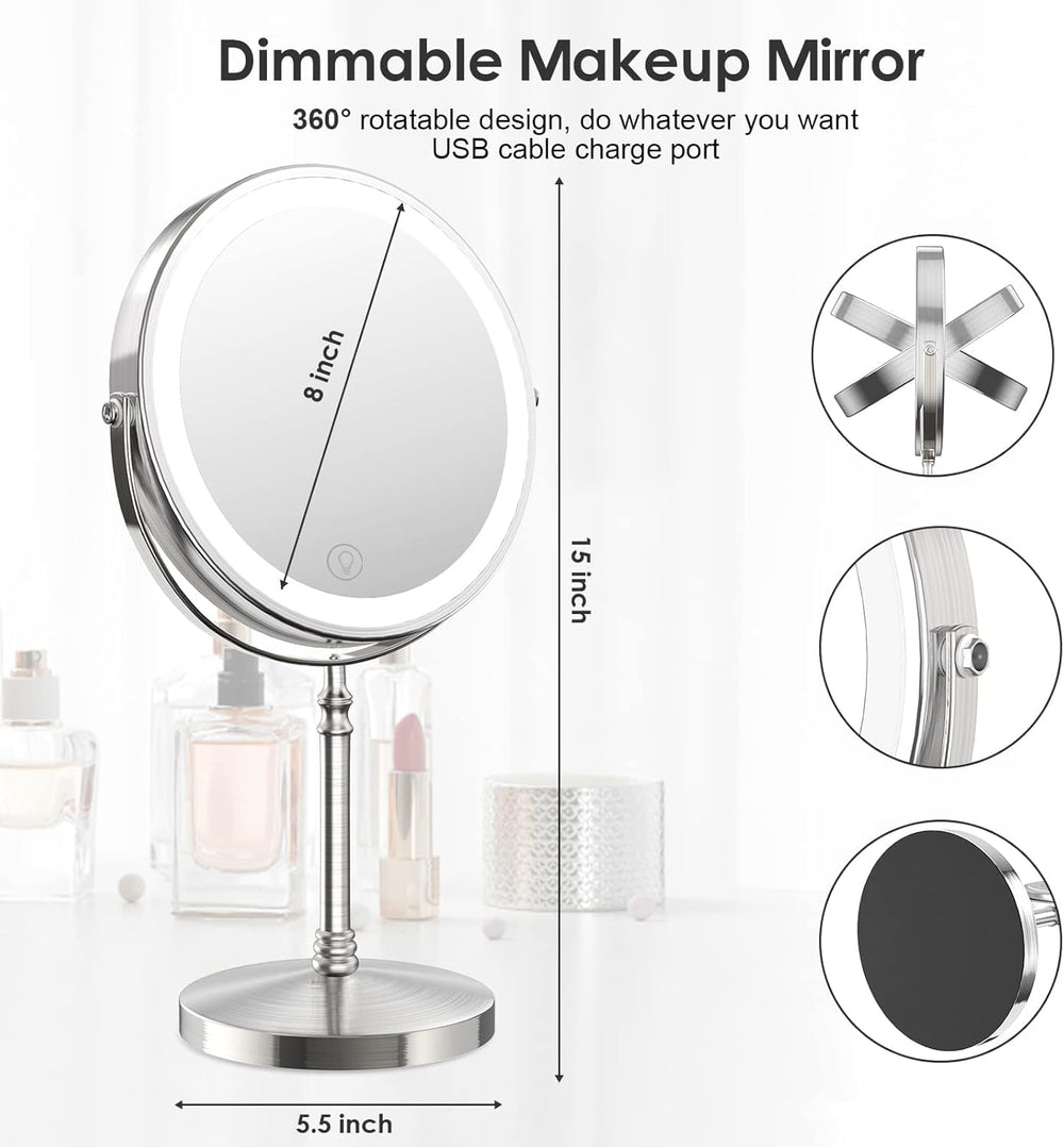 DEIOVWXS mirror in use applying makeup for detailed, clearer results