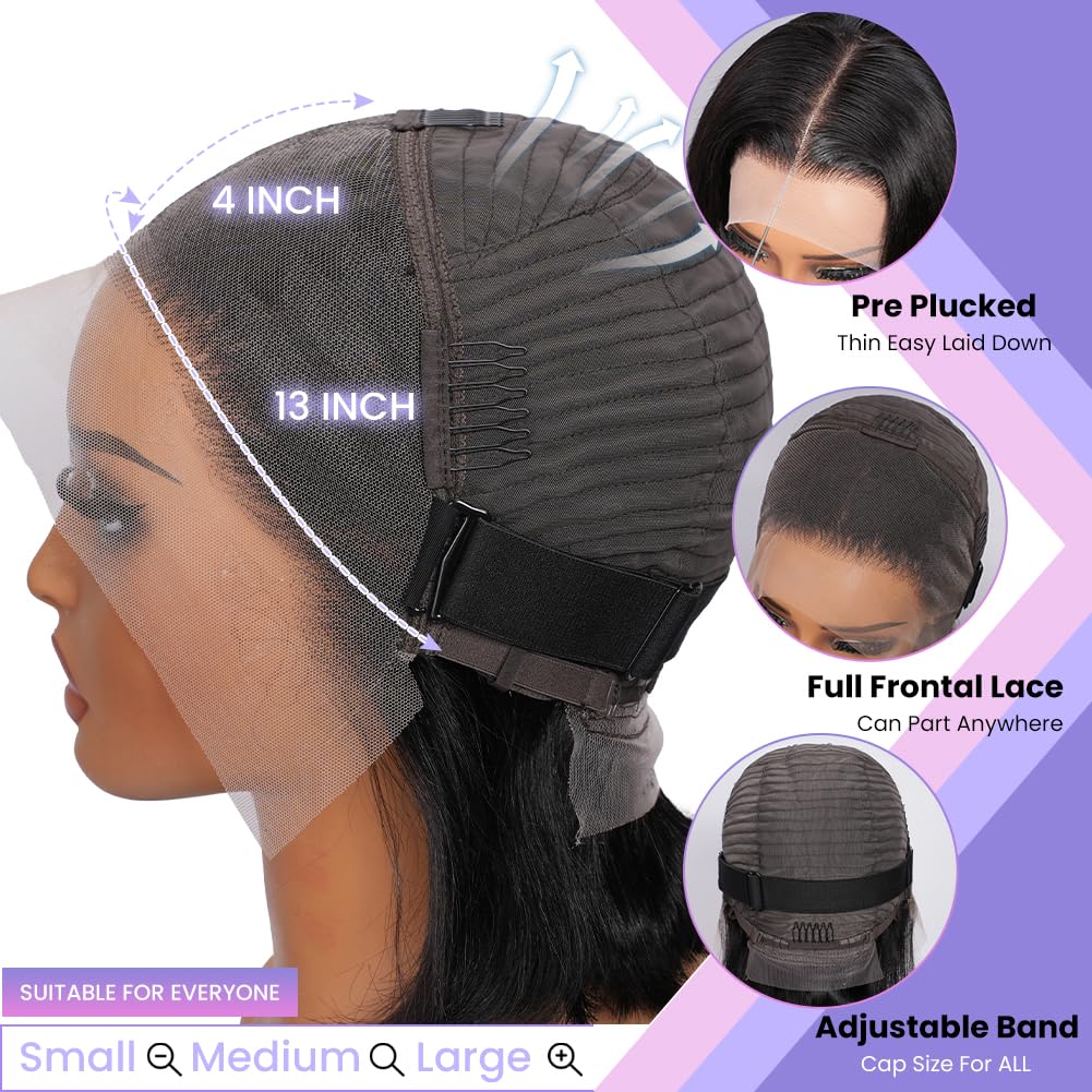 Dekume close-up of 13x4 lace frontal and pre-plucked hairline for realistic blending