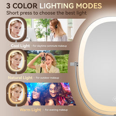 DeLanges mirror lit in three modes to preview natural color accuracy