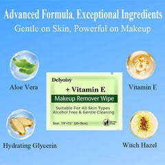 Delyoisy wipe removing eye makeup demonstrating effective gentle cleansing